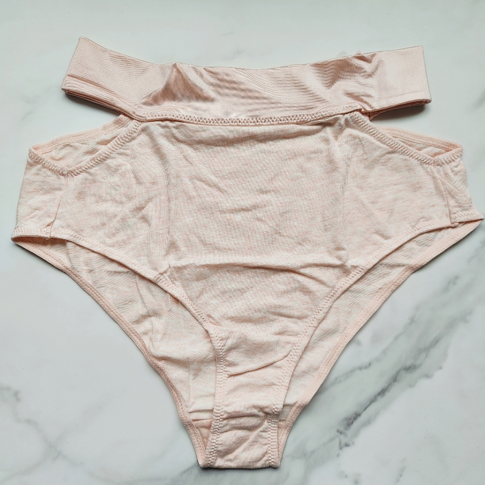 NWT SOMA TELLTALE THE DREAMER RETRO BRIEF PANTY IN HTHR FIRST BLUSH SIZE SMALL